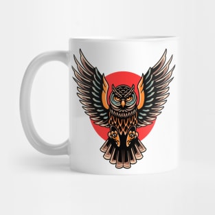 brave owl tattoo Mug